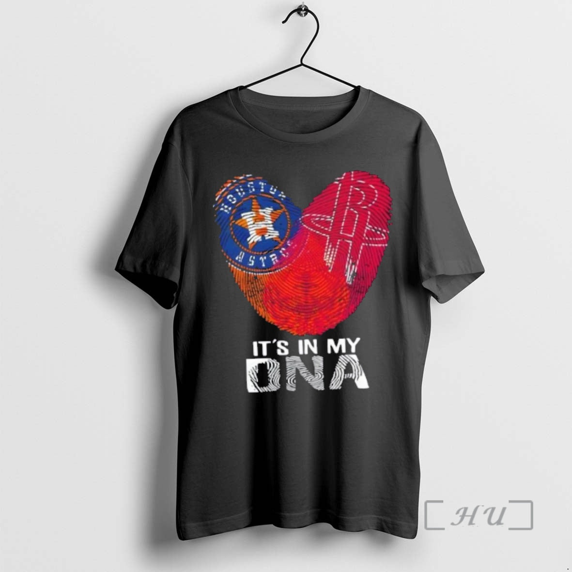 Officials Texas Sports Houston Astros X Houston Rockets Its In My Dna Fingerprint Heart Premium T-Shirts, Hoodie, Sweatshirt