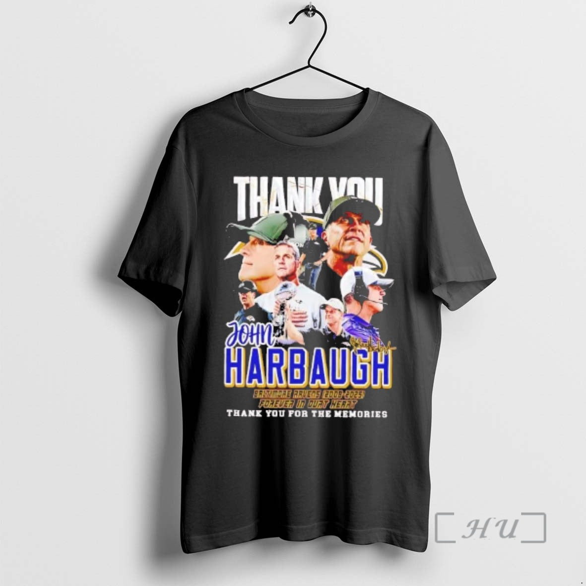 Officials Thank You John Harbaugh Ravens 2008 2025 Forever In Our Heart Premium T Shirts Hoodie, Sweatshirt | DripVista.com