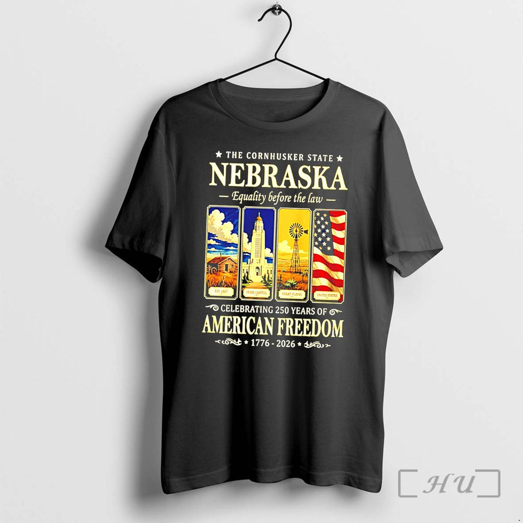 Officials The Cornhusker State Nebraska Celebrating 250 Years Of American Freedom Tee Premium T Shirts