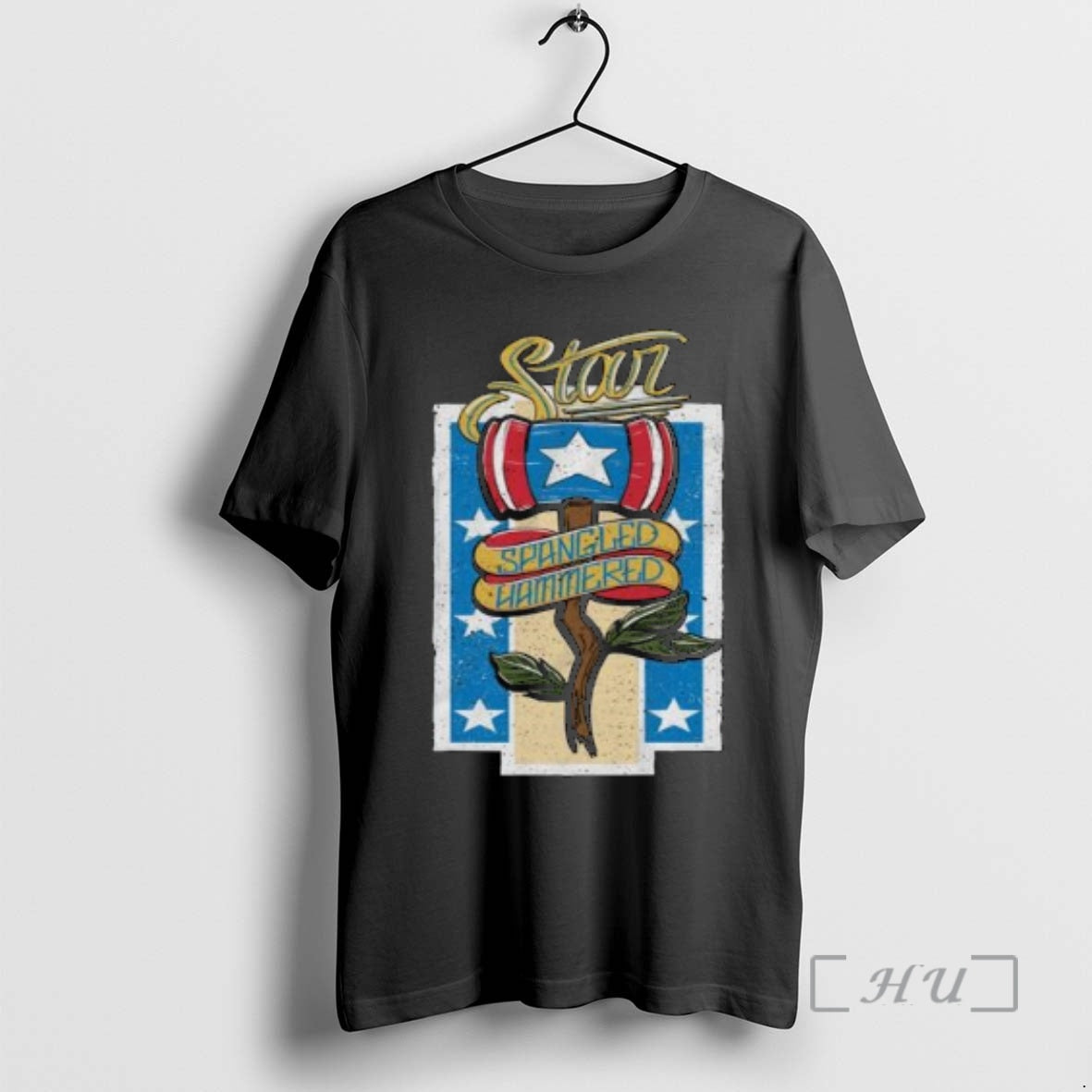 Officials The Fat Electrician Star Spangled Hammered Circle Black T-Shirts, Hoodie, Sweatshirt | DripVista.com
