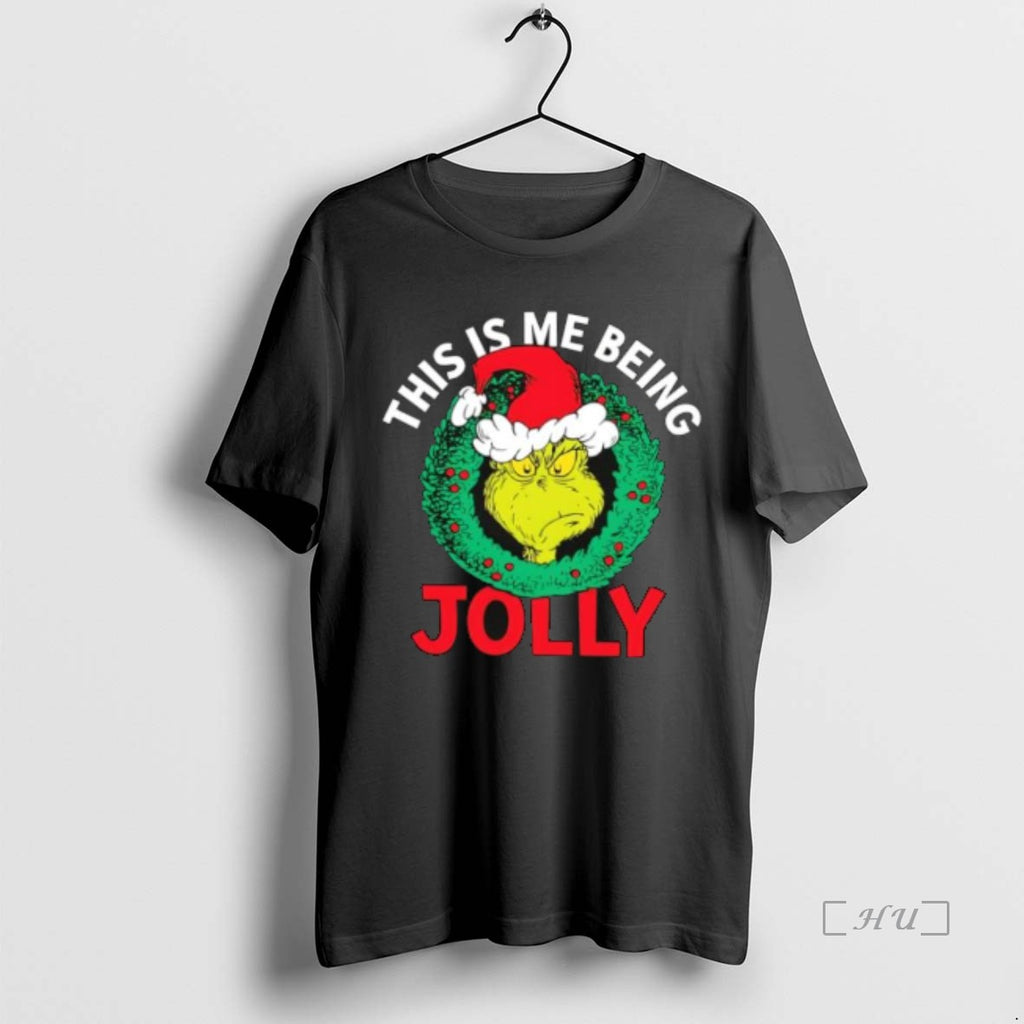 Officials The Grinch This Is Me Being Jolly Christmas Stylish T-Shirts, Hoodie, Sweatshirt | DripVista.com