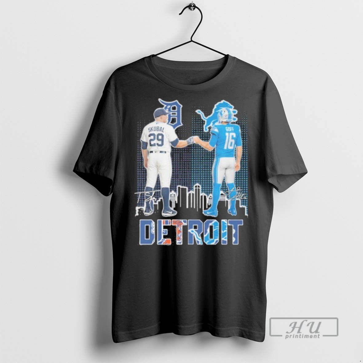Officials Tigers Tarik Skubal And Lions Jared Goff Detroit T Shirts Sweatshirt Hoodies
