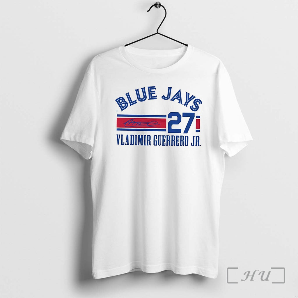 Officials Toronto Blue Jays Vladimir Guerrero Jr Signature Name Number Tee Premium T Shirts Sweater