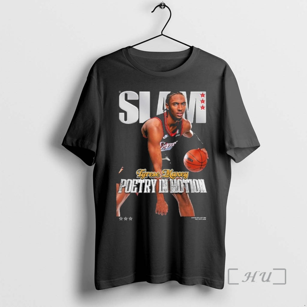 Officials Tyrese Maxey Slam Poetry In Motion T-Shirts, Hoodie, Sweatshirt | DripVista.com