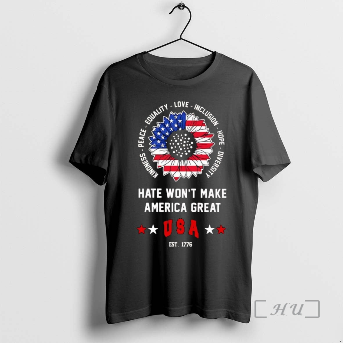 Officials Us Sunflowers Hate Wont Make America Great Est 1776 T-Shirts, Hoodie, Sweatshirt | DripVista.com
