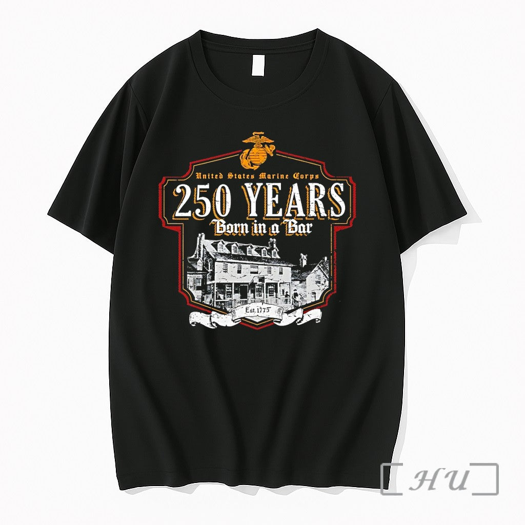 Officials Usmc Born In A Bar 250 Years Premium T Shirts Sweater Hoodie Jpg