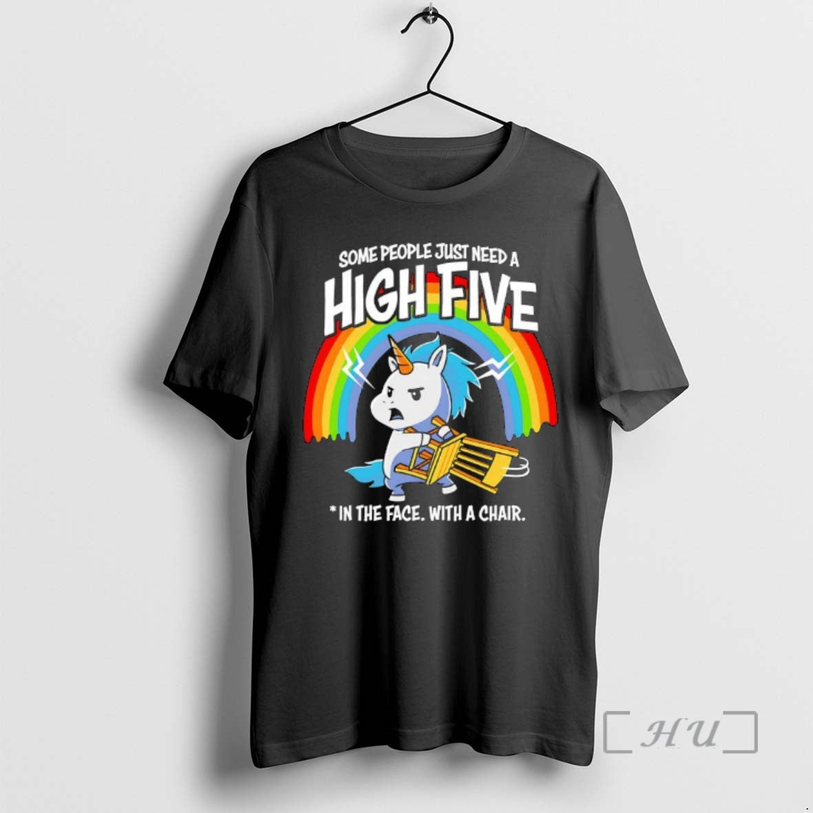 Officials Unicorn Rainbow Some People Just Need A High Five In The Face With T-Shirts, Hoodie, Sweatshirt | DripVista.com