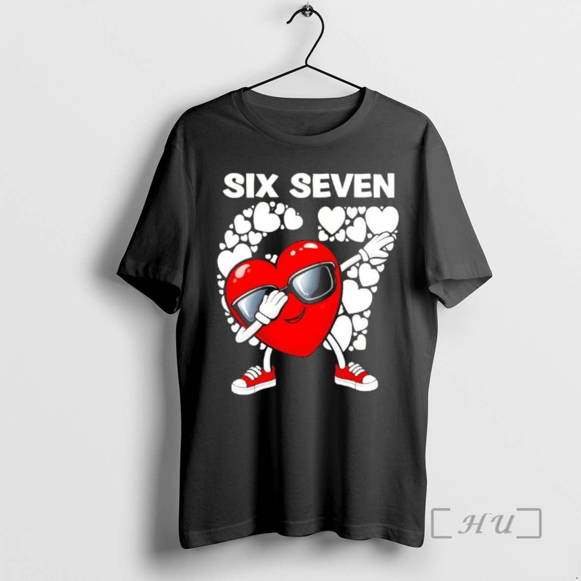 Officials Valentines Day Hearts Dabbing Six Seven 67 Meme T-Shirts, Hoodie, Sweatshirt | DripVista.com