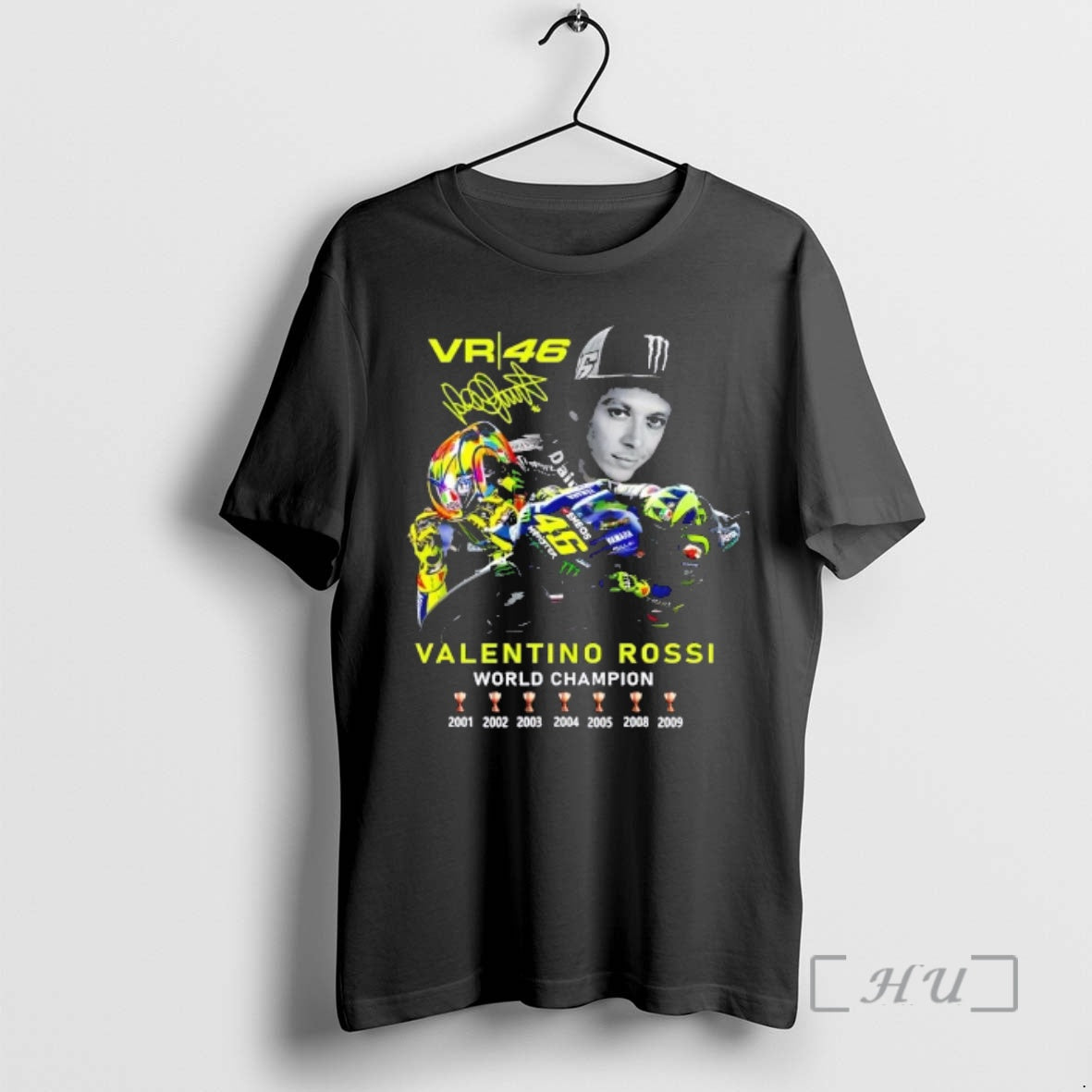 Officials Valentino Rossi Vr 46 World Champion Signature T-Shirts, Hoodie, Sweatshirt | DripVista.com