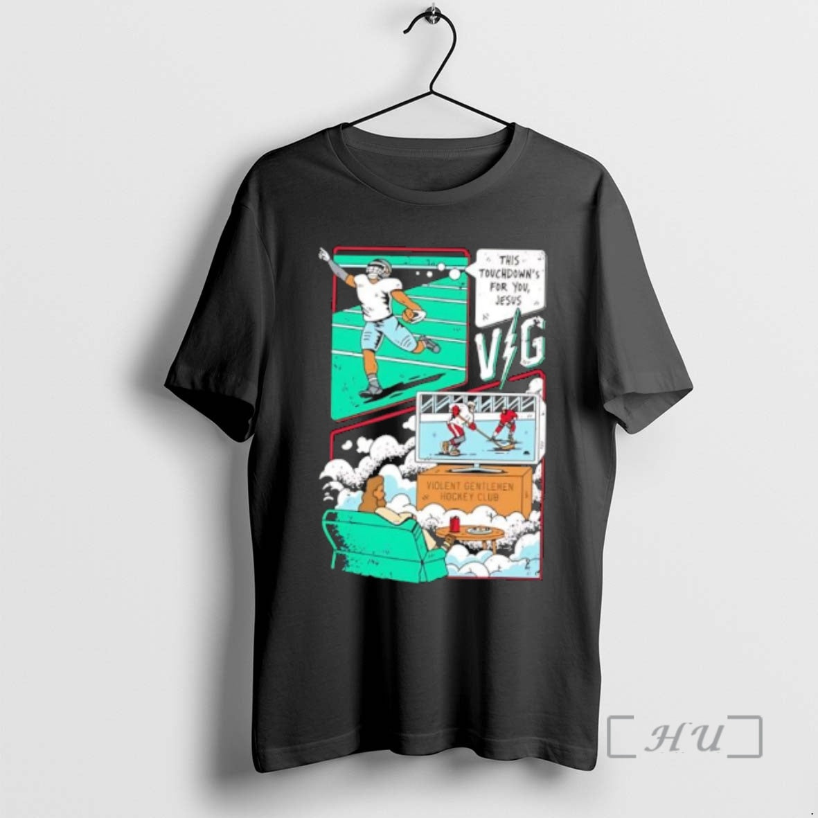 Officials Violent Gentlemen Hockey Club This Touchdowns For You Jesus T-Shirts, Hoodie, Sweatshirt | DripVista.com