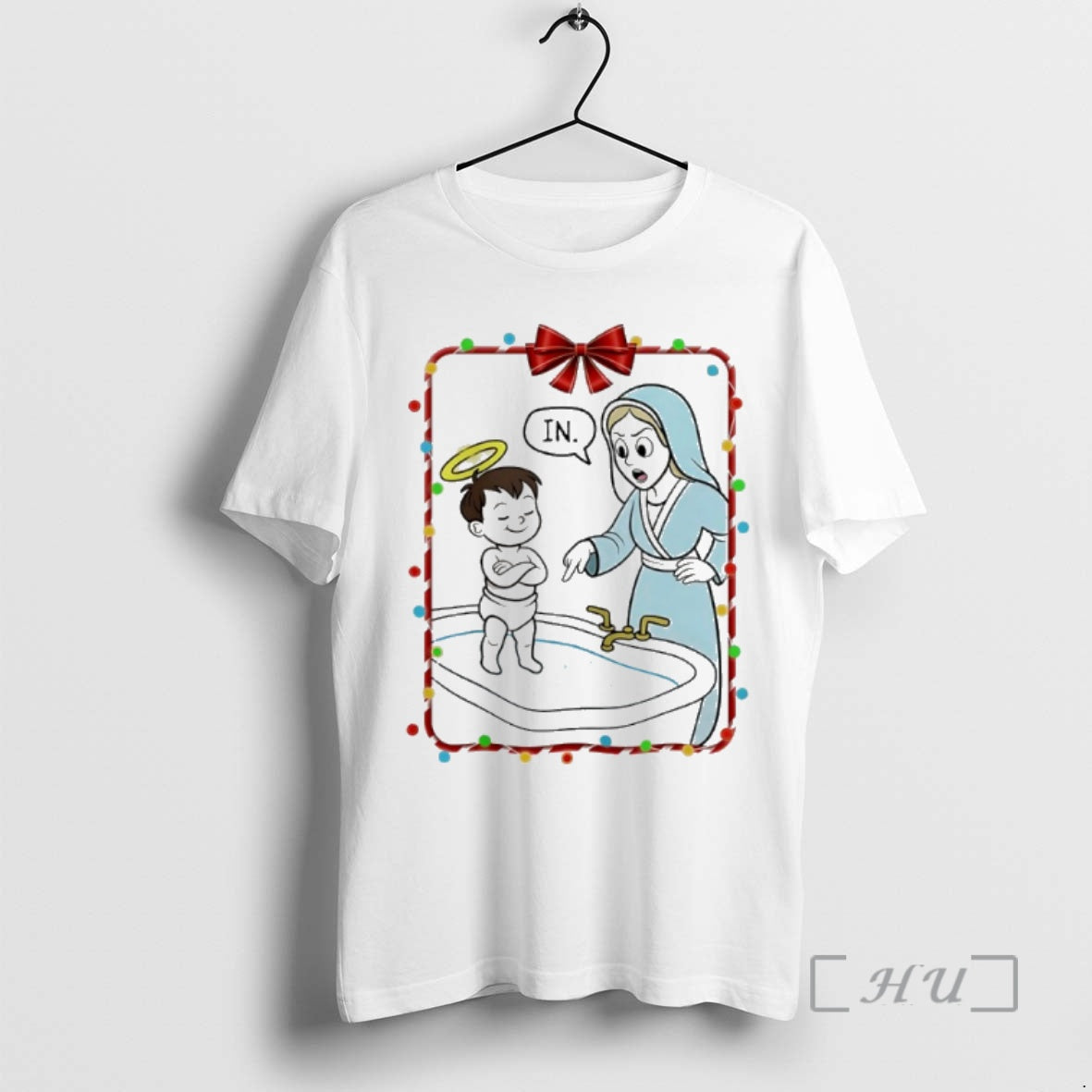 Officials Virgin Mary Christmas Get In The Tub T-Shirts, Hoodie, Sweatshirt | DripVista.com