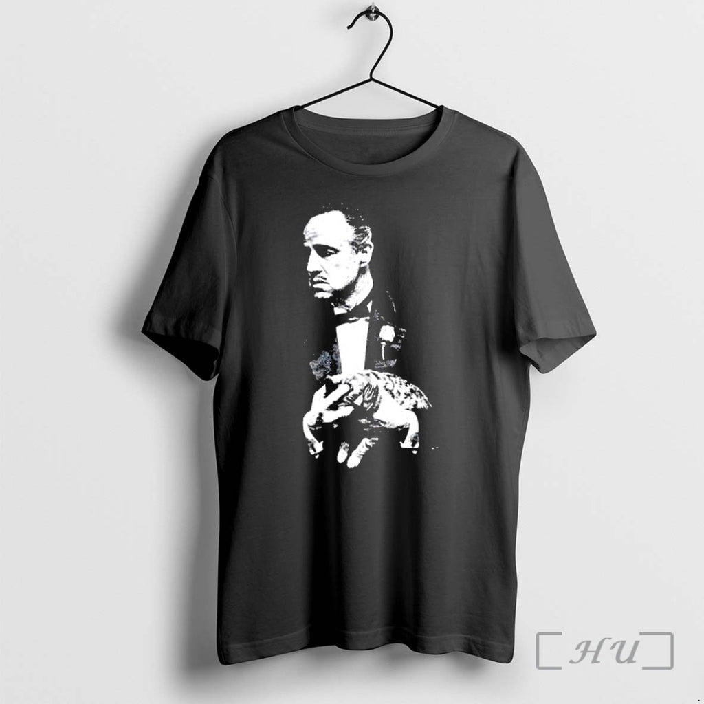 Officials Vito Corleone The Godfather Marlon Brando Movie Character Film Noir Art Premium T Shirts