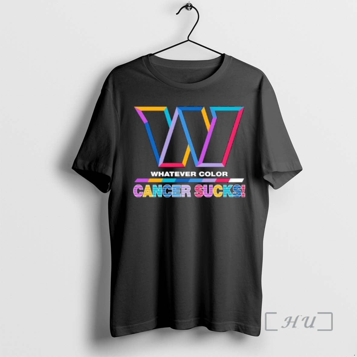 Officials Washington Commanders Football Whatever Color Cancer Sucks Logo Colors T-Shirts, Hoodie, Sweatshirt | DripVista.com