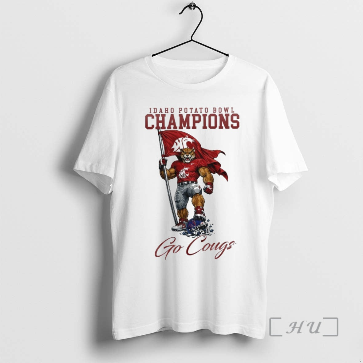 Officials Washington State Cougars Ncaa 2025 Idaho Potato Bowl Champions Go Cougs Mascot Premium T-Shirts, Hoodie, Sweatshirt