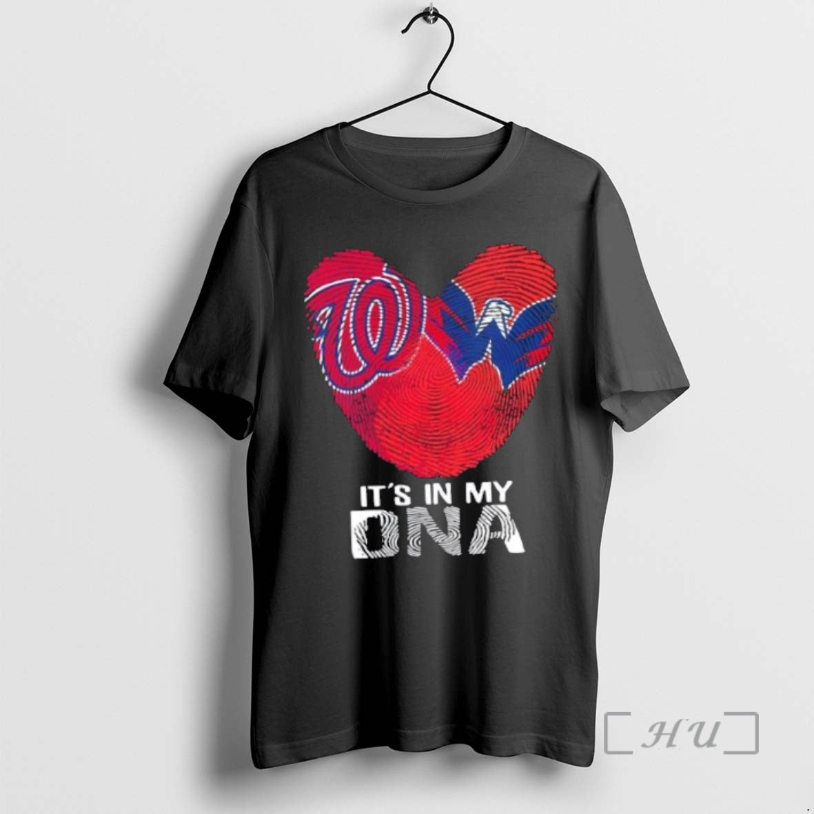 Officials Washington Sports Nationals X Capitals Its In My Dna Fingerprint Heart Premium T Shirts Hoodie, Sweatshirt