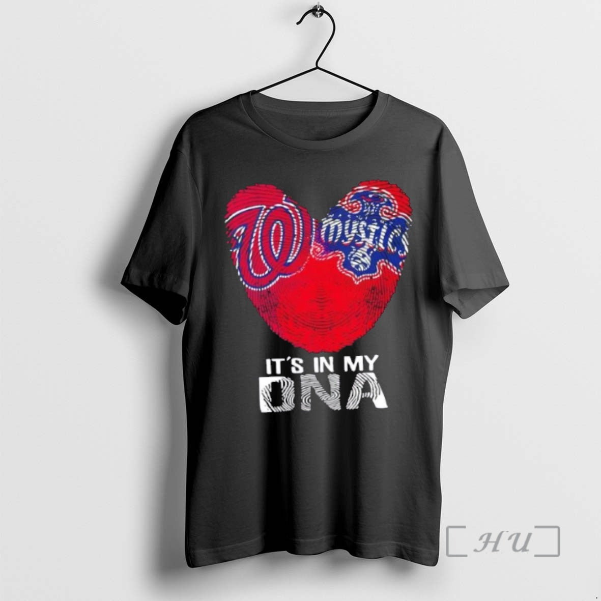 Officials Washington Sports Nationals X Mystics Its In My Dna Fingerprint Heart Premium T Shirts Hoodie, Sweatshirt