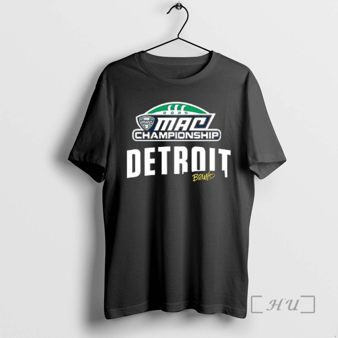 Officials Western Michigan Broncos Mac Champions 2025 Detroit Bound Logo Double Sided Graphic Premium T-Shirts, Hoodie,...