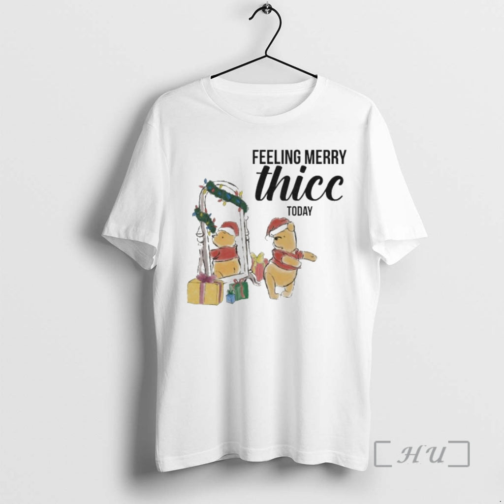 Officials Winnie The Pooh Feeling Merry Christmas Thic Today T-Shirts, Hoodie, Sweatshirt | DripVista.com