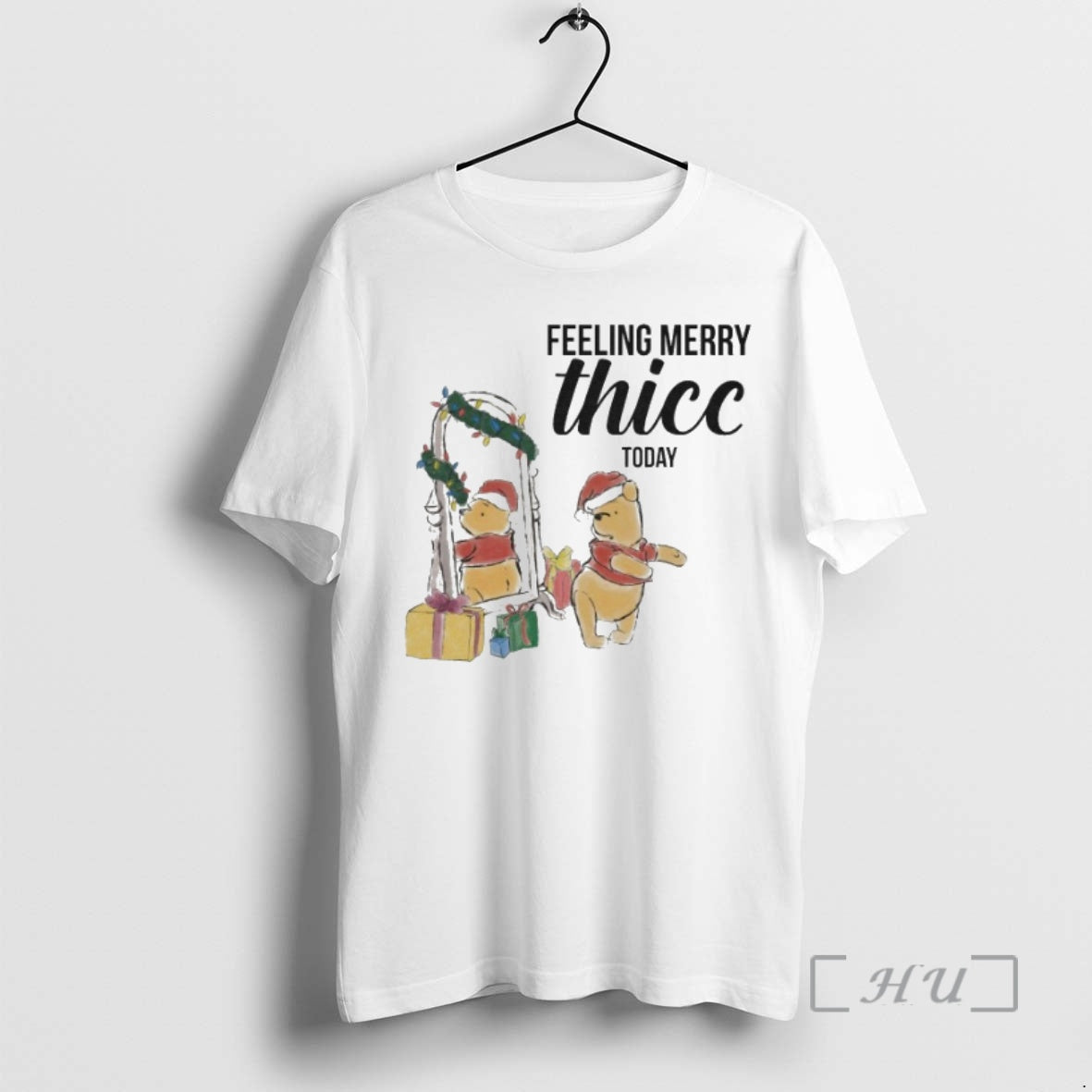 Officials Winnie The Pooh Feeling Merry Christmas Thic Today T-Shirts, Hoodie, Sweatshirt | DripVista.com