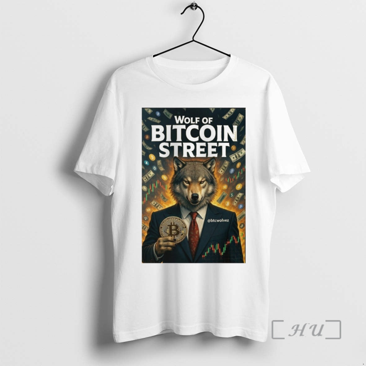 Officials Wolf Of Bitcoin Street Wolf Of Wall Street T-Shirts, Hoodie, Sweatshirt | DripVista.com