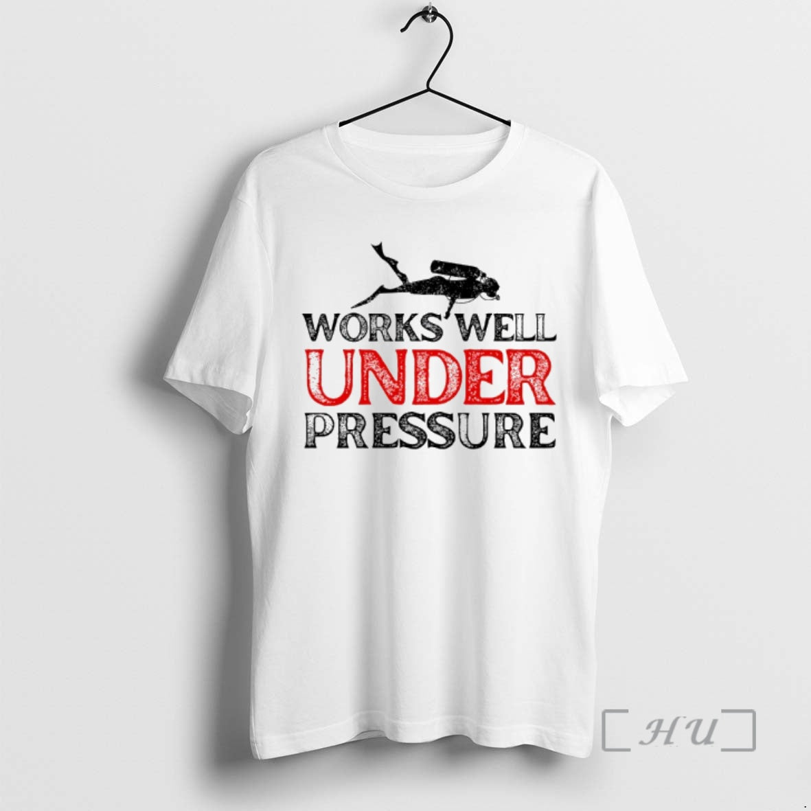 Officials Works Well Under Pressure A Silhouette Of A Scuba Diver Premium T Shirts Sweater Hoodie, Sweatshirt | DripVista.com