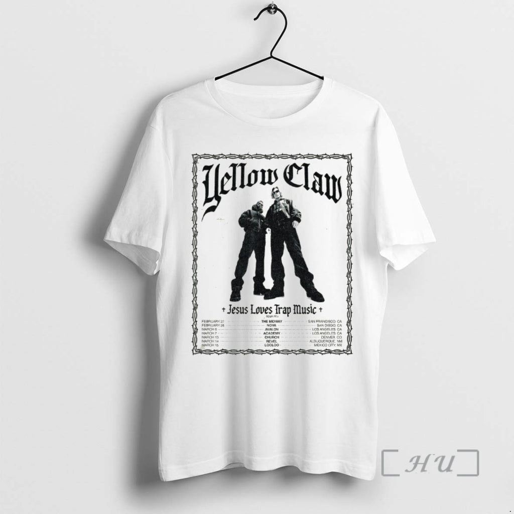 Officials Yellow Claw Jesus Loves Trap Music Tour 2026 T-Shirts, Hoodie, Sweatshirt | DripVista.com