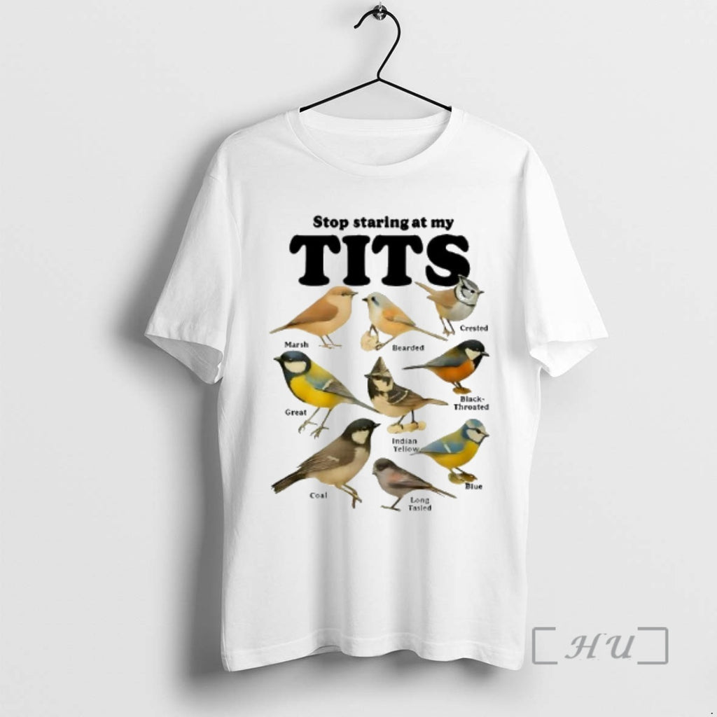 Officials Stop Staring At My Tits Birds List Graphic T-Shirts, Hoodie, Sweatshirt | DripVista.com