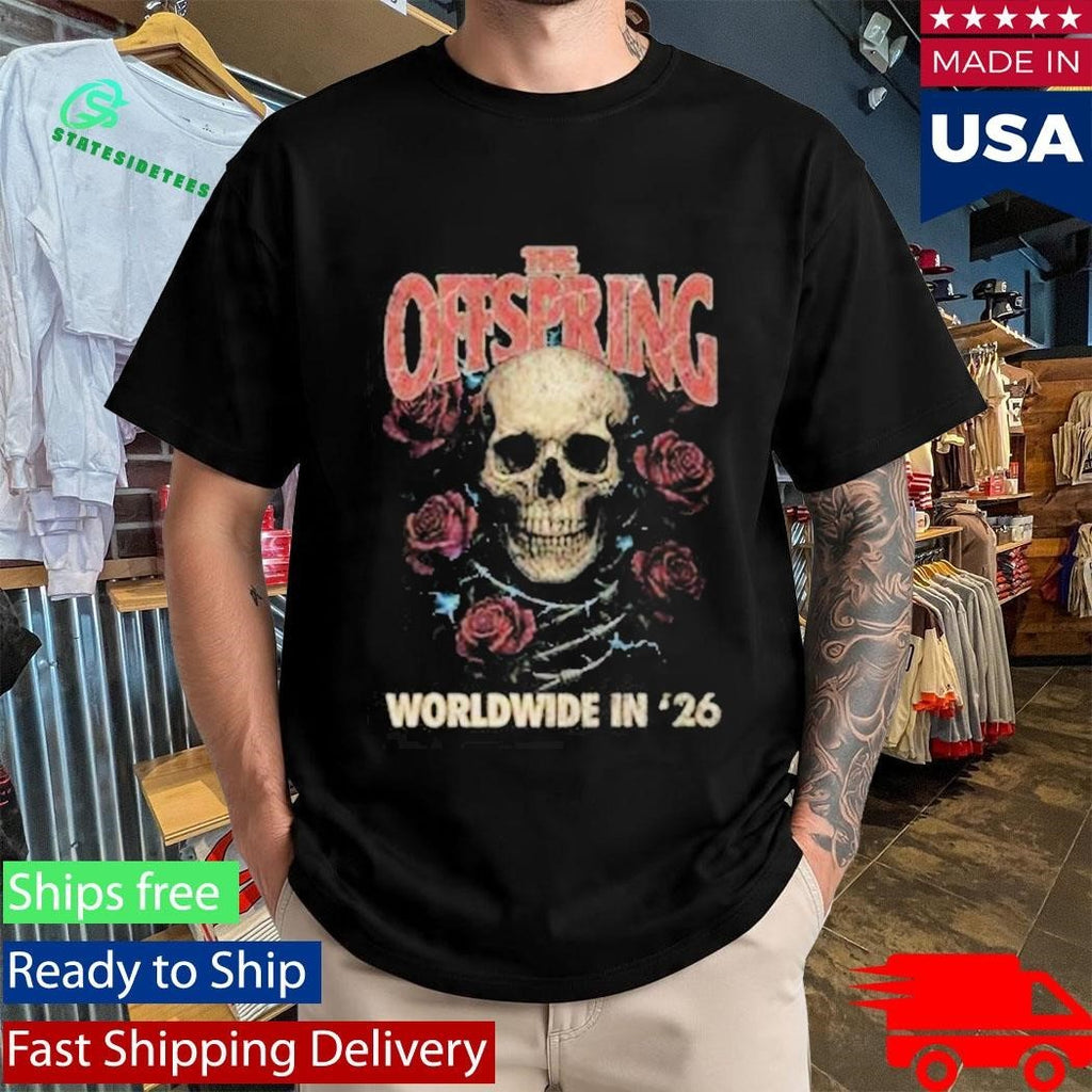 Offspring Rose Skull 2026 Tour Shirt