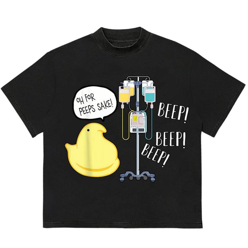 Oh For Peeps Sake T-Shirt Gift for Her Bold Style for Streetwear Lovers Hoodie, Sweatshirt | DripVista.com