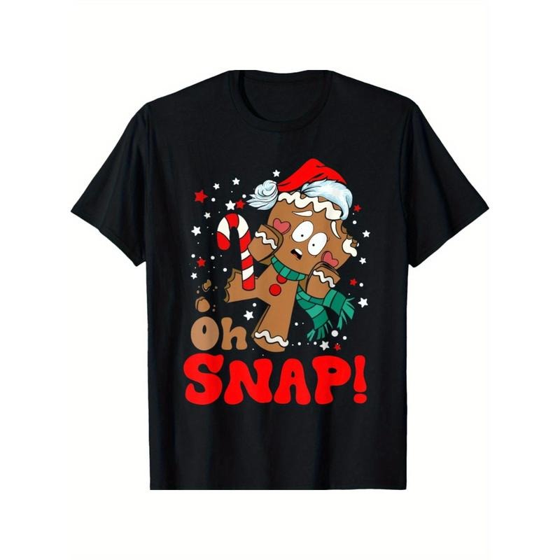 Oh Snap Gingerbread Man Christmas Funny Cookie Baking Xmas T-Shirt made in usa Hoodie, Sweatshirt | DripVista.com