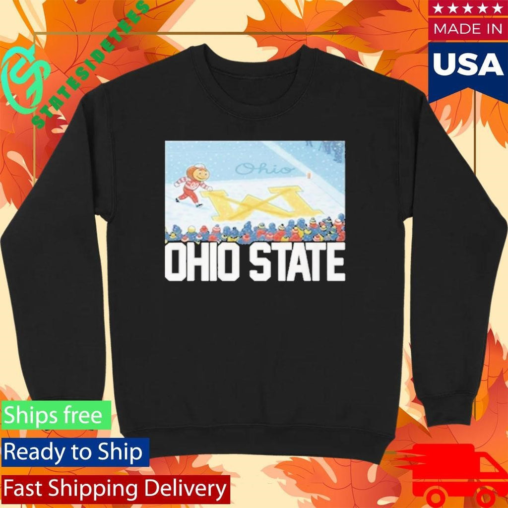 Ohio Vs Michigan Rivalry Script Ohio On Big M Shirt