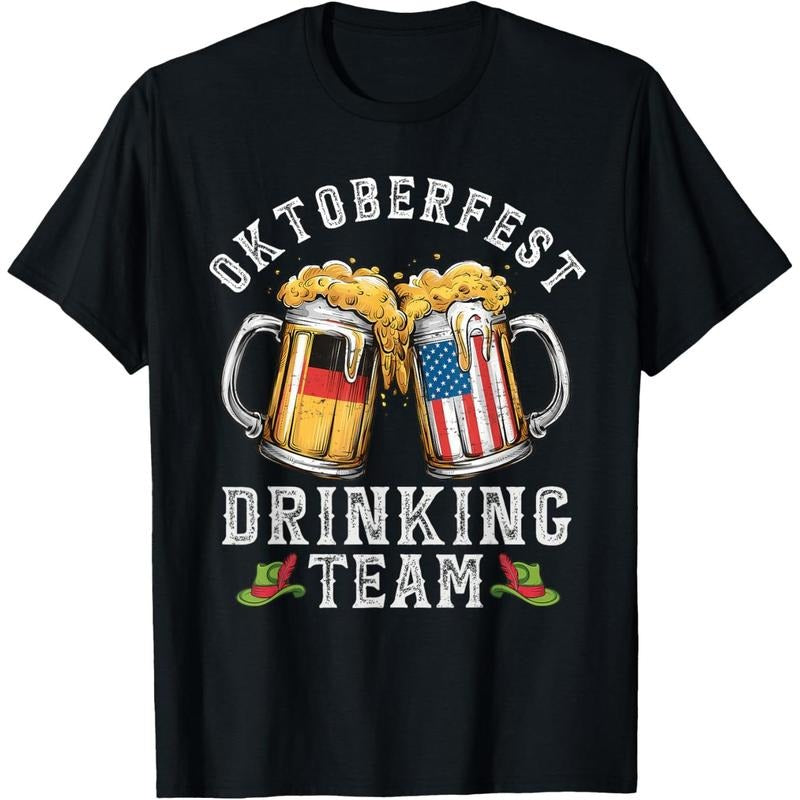 Oktoberfest Squad Drinking Team Beer German American Flag T-Shirt made in usa Hoodie, Sweatshirt | DripVista.com