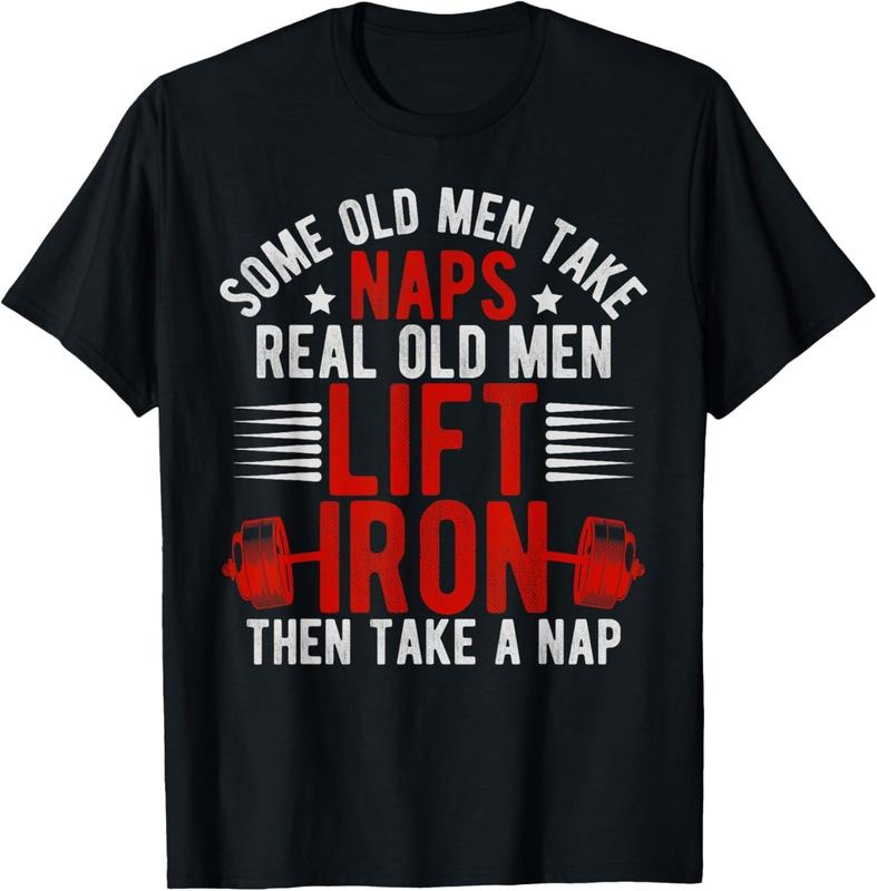 Old Men Gag Workout Gym Fitness Exercise Weightlifting Dad T-Shirt Hoodie, Sweatshirt | DripVista.com