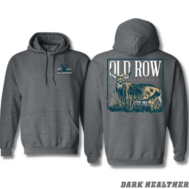 Old Row Outdoors Green tractor brand Hoodie Outdoor Wear Hoodie Rustic Gunpla brand Adventurous Style 2 Sides Full Color...