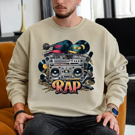 Old School Music Sweatshirt, 90's Rap Shirt, Hip Hop For T Shirt, 90s Rap Tee, Unisex Sweater Pullover Tee