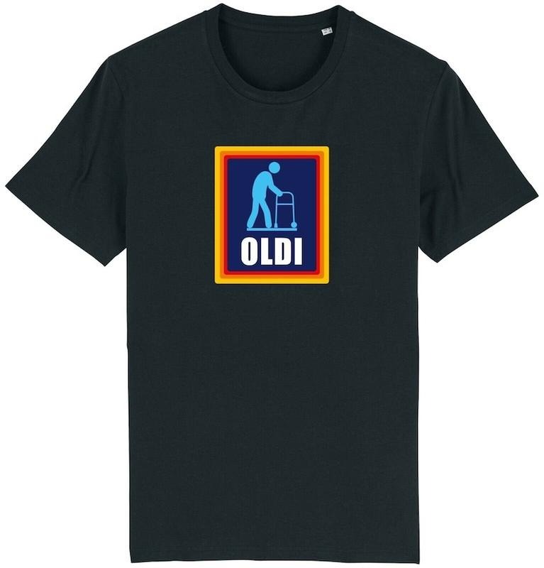 Oldi funny mens t-shirt joke birthday gift present idea for dad husband grandad
