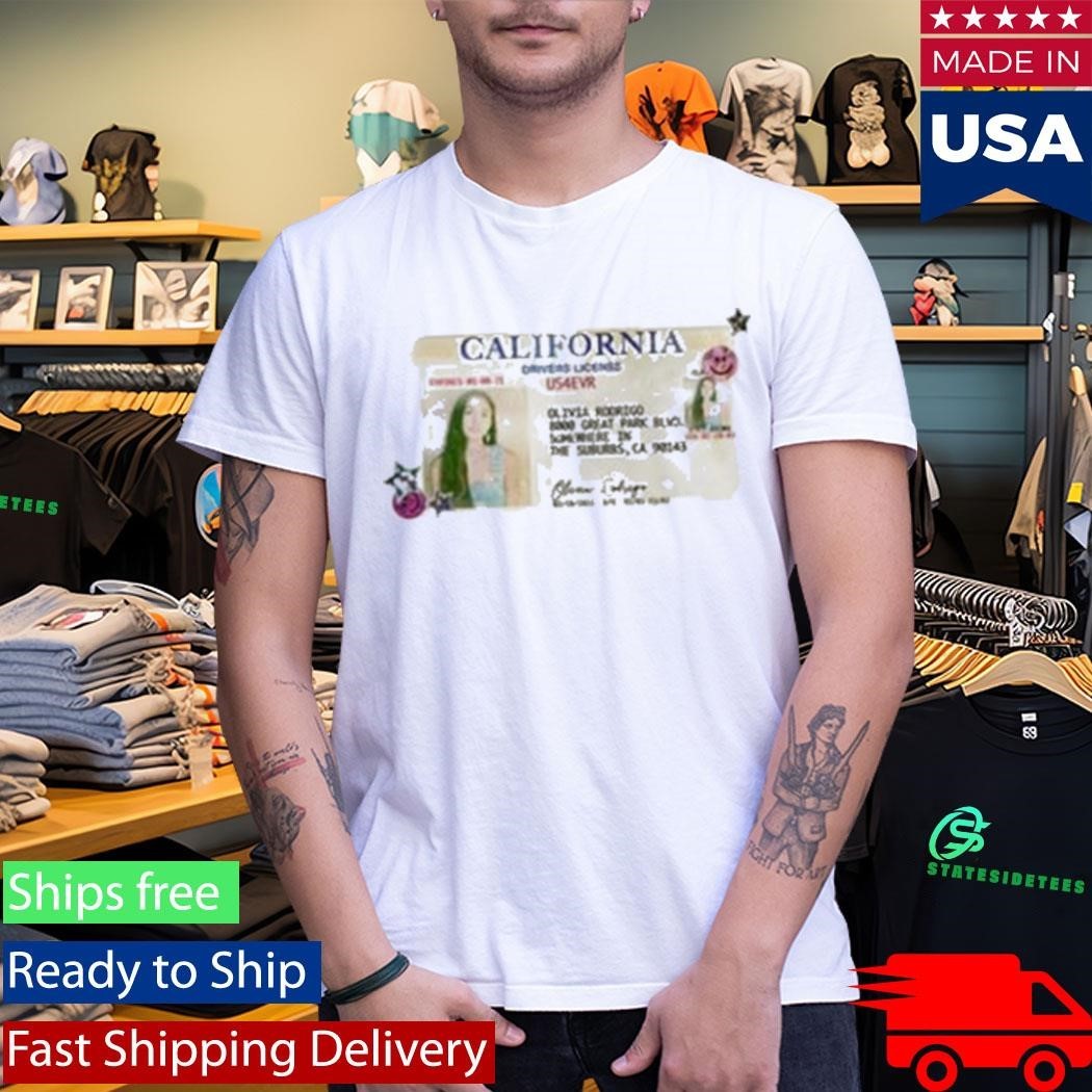 Olivia Rodrigo Drivers License 5 Year Anniversary T-Shirt