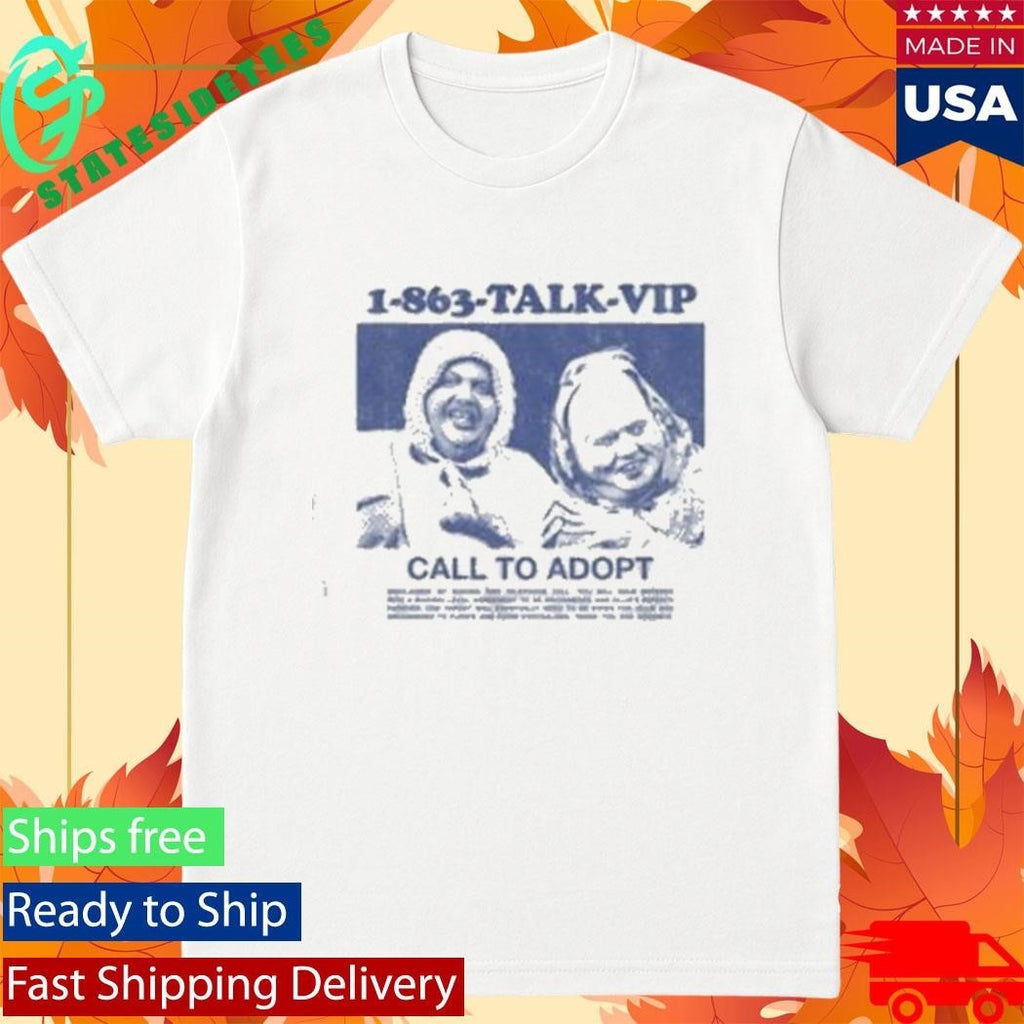 Ollie & Archimedes 1 863 Talk Vip Call To Adopt T-Shirt