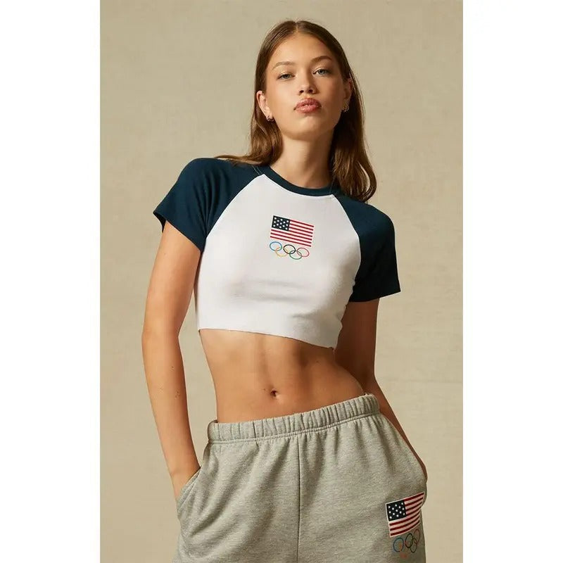 Olympics Women's Team USA Raglan Baby T-Shirt Hoodie, Sweatshirt | DripVista.com