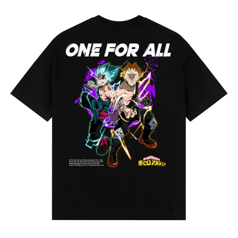 One For All - My Hero Academia Graphic Tee, Game Shirt, Anime Shirt, Manga Shirt Hoodie, Sweatshirt | DripVista.com