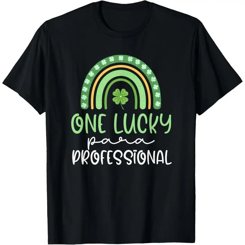 One Lucky Paraprofessional Funny St Patrick's Day Para T-Shirt made in USA Hoodie, Sweatshirt | DripVista.com