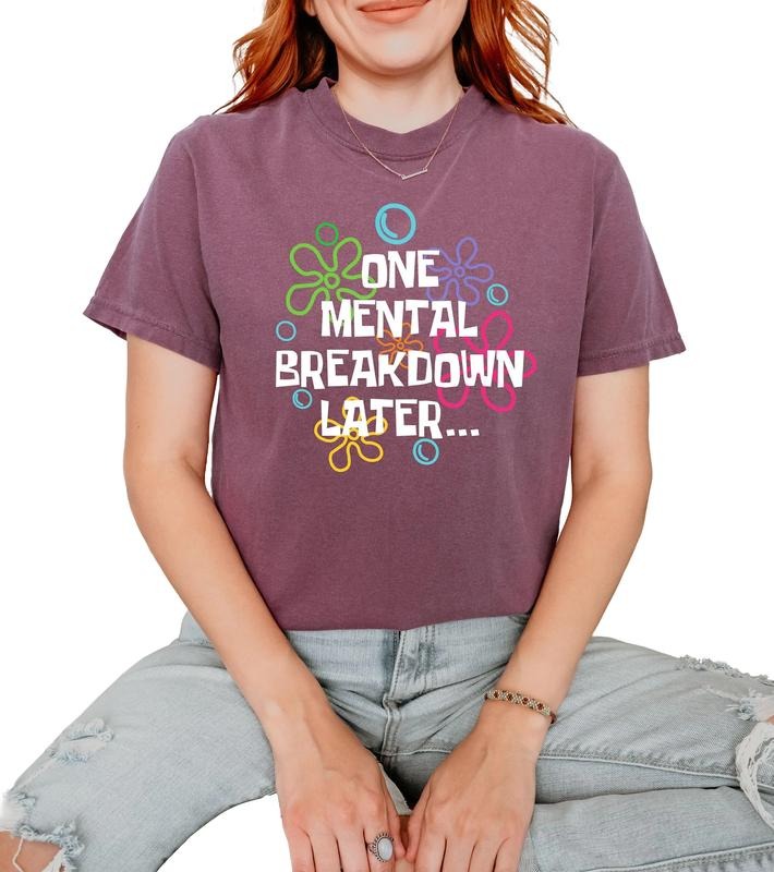One Mental Breakdown Later Tshirt, Sarcastic Mental Health Shirt, Mental Health Matters, Speech Therapy Shirt, Unisex...