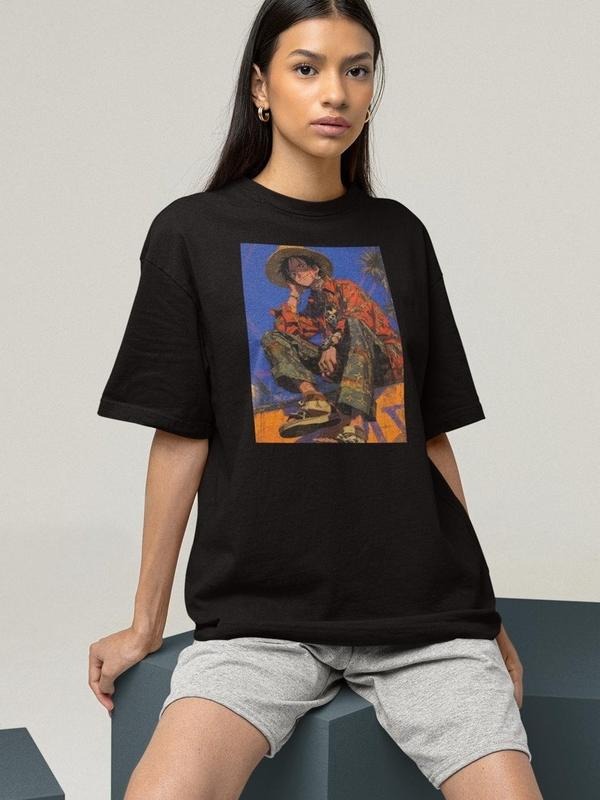 One Piece T-Shirt Perfect Gift for Anime Fans-Japanese Tee, Pirate Manga Merch, Cartoon Style, Otaku Fashion, One Peice Merch,monkey d luffy