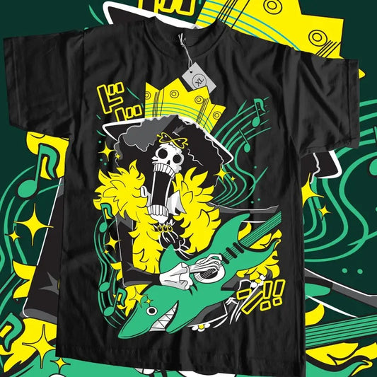 One Piece v4 -Brook 90s T-shirt Brooks Vintage T-Shirt All Size Gifts For Friend