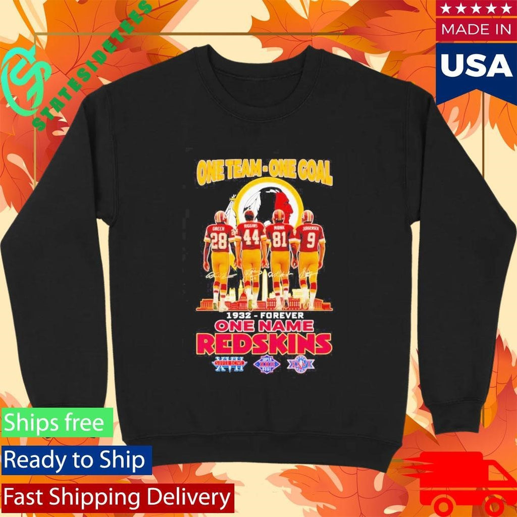 One Team One Goal One Name Washington Redskins Forever 1932 Signature Shirt
