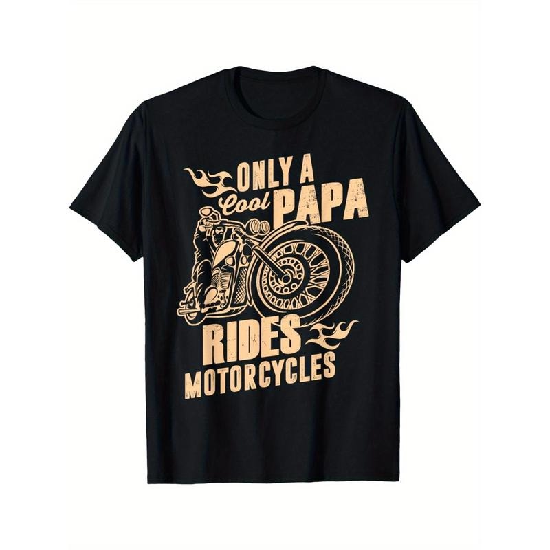 Only Cool Papa Rides Motorcycles T-Shirt Funny Father's Day T-Shirt Made in USA Hoodie, Sweatshirt | DripVista.com