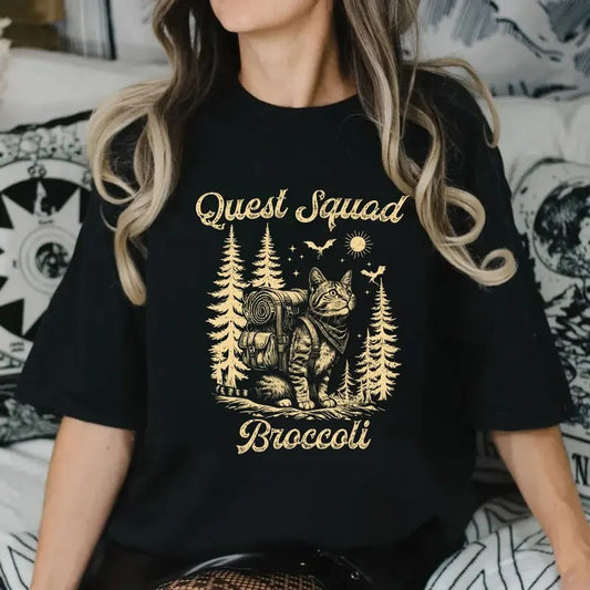 Onyx Storm Shirt Quest Squad Broccoli Tee Fourth Wing Merch Xaden Riorson Clothes Violet Bookish Top Romantasy Fan Ridoc Tshirt Dragon Rider