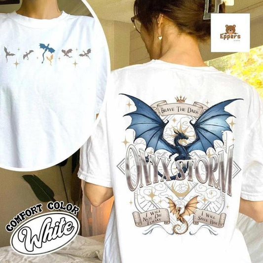Onyx Storm Shirt, I Will Save Him I Will Not Die Today Shirt, Basgiath War College Shirt, Fourth Wing Shirt, Bookish Love