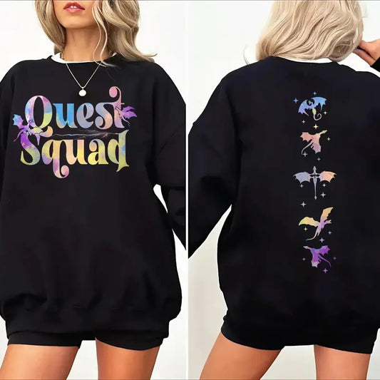 Onyx Storm Sweatshirt, Fourth Wing Quest Squad Shirt, Basgiath War College, Dragon Rider Tee, Xaden Riorson, Fourth Wing, Violet Sorrengail