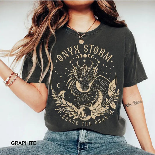 Onyx Storm T-Shirt, Fourth Wing Shirt, Dragon Rider Shirt, Iron Flame Merch, Gift For Book Lover, Bookish Shirt